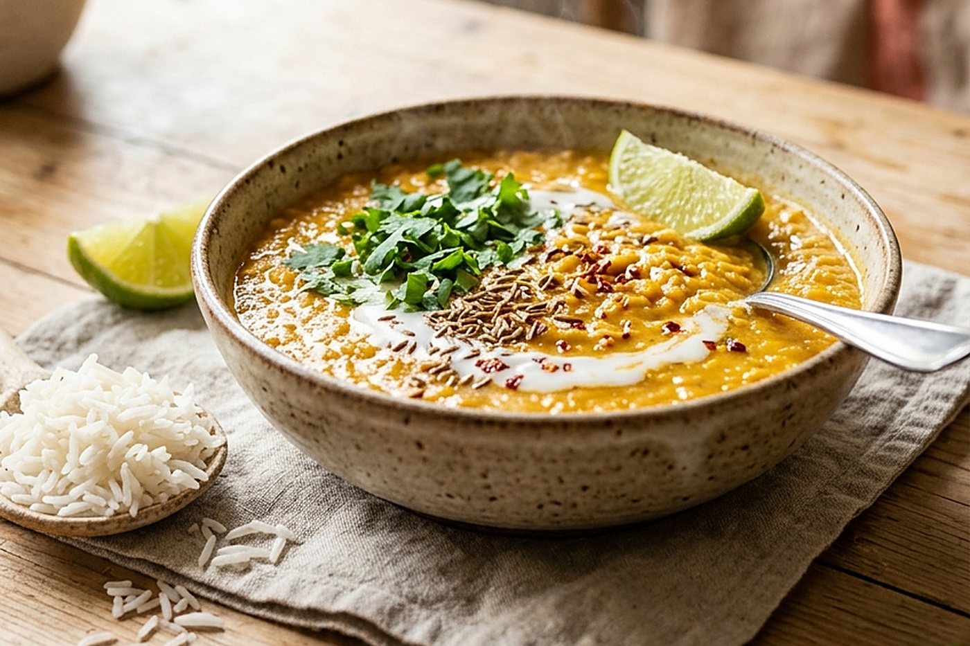 Dahl de lentilles corail