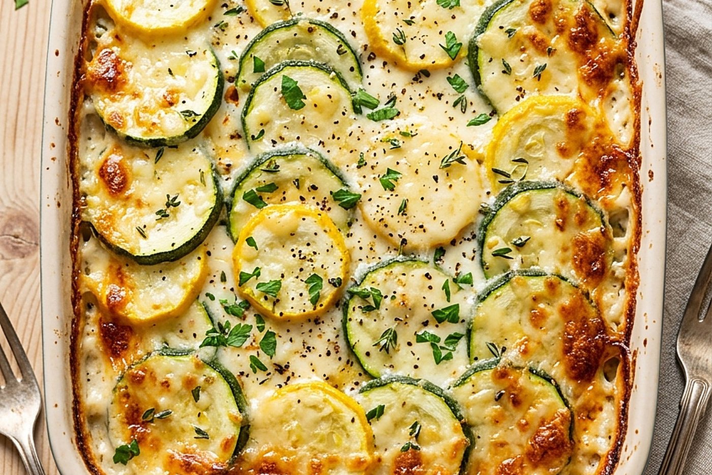 Gratin de courgettes au jambon